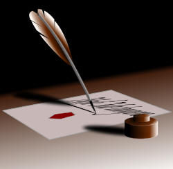 PHM ink and quill clipart pen pal